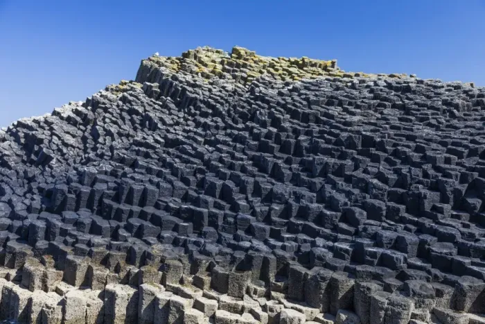 Framed Print : Columnar basalt, Staffa, Scotland