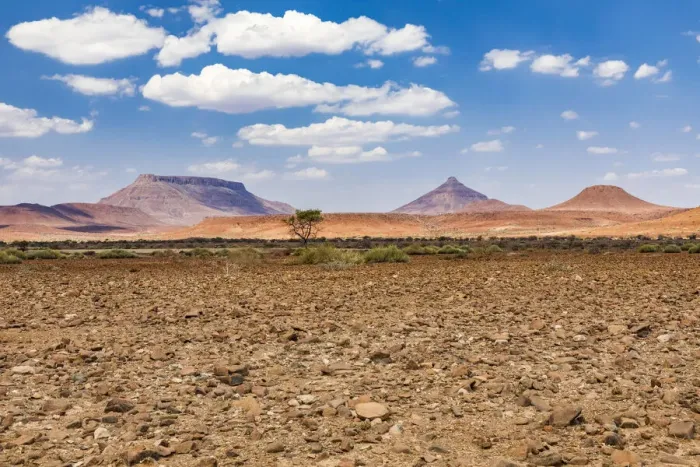 Framed Print : Desert scenery in Damaraland, Namibia