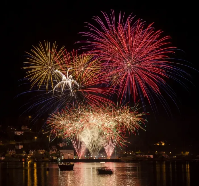 Framed Print : Fireworks at Oban in Argyll and Bute, Scotland