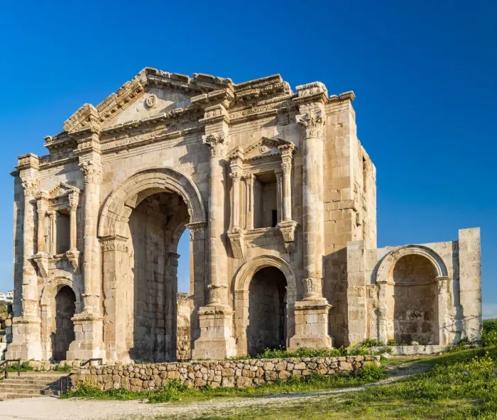 Framed Print : Hadrian`s Arch at the Roman city in Jerash, Jordan Framed Print : Hadrian`s Arch at the Roman city in Jerash, Jordan