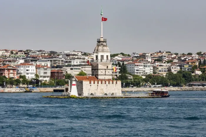 Framed Print : Leander`s Tower in the Bosporus in Istanbul, Turkey Framed Print : Leander`s Tower in the Bosporus in Istanbul, Turkey