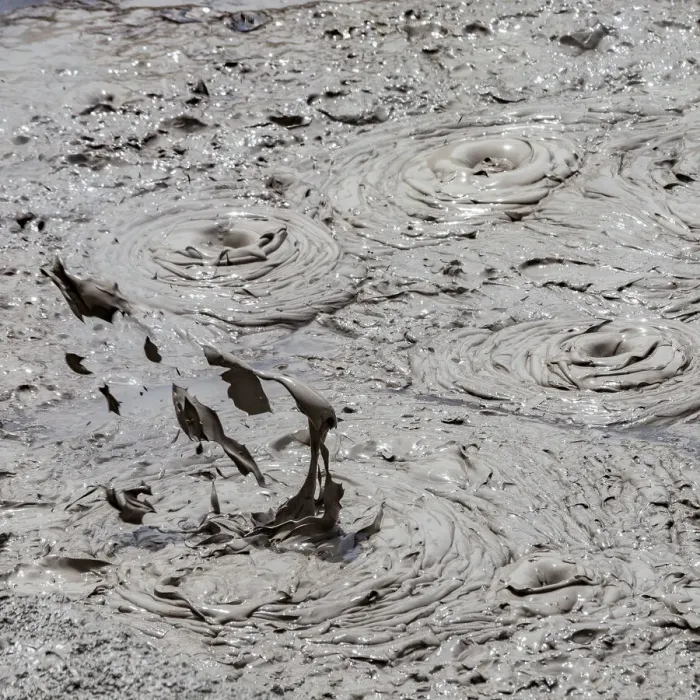 Framed Print : A mud pool in an active volcanic area at Te Puia in Roturua, Bay of Plenty, in New Zealand