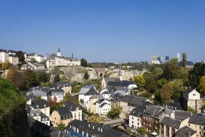 Framed Print : The old district of Grund in Luxembourg City, Luxembourg