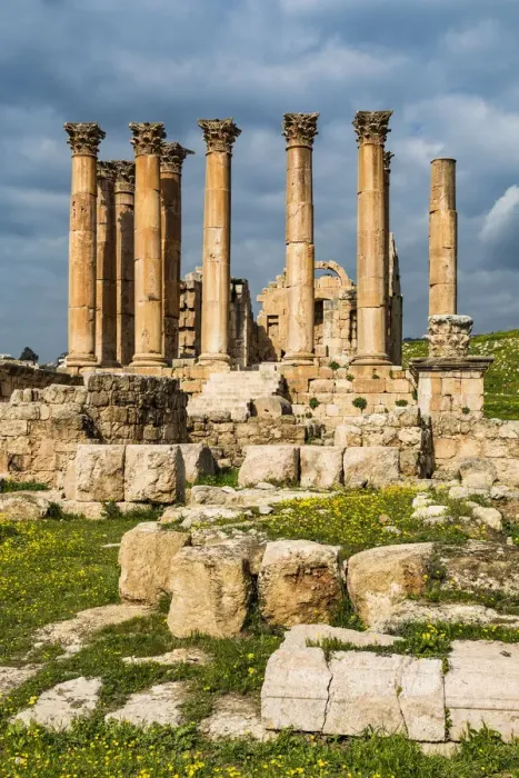 Framed Print : Ruins at the Roman city in Jerash, Jordan
