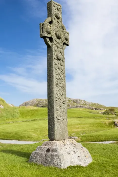 Framed Print : St Martin`s Cross on Iona, Scotland
