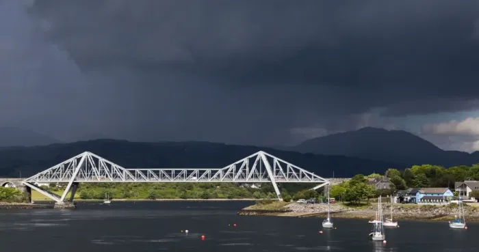 Framed Print : A stormy sky at Connel in Argyll and Bute, Scotland