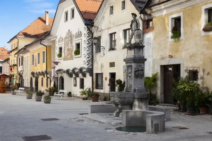 Framed Print : The town of Radovljica, Slovenia