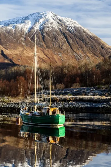 Framed Print : A yacht in Loch Leven, Scotland