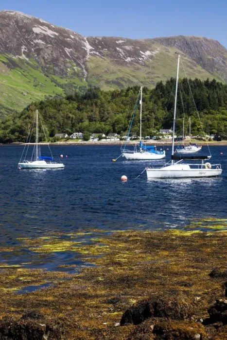 Framed Print : Yachts in Loch Leven, Scotland