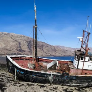 A beached boat at Ardgour, Scotland