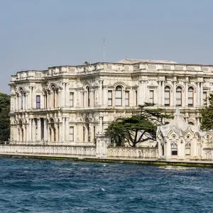 The Beylerbeyi Palace on the shore of the Bosporus in Istanbul, Turkey