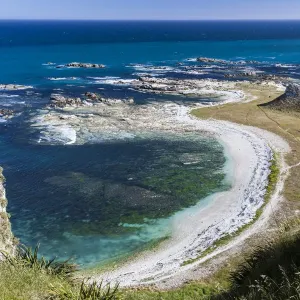 Coastal scenery at Kaikoura in Canterbury, New Zealand