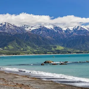 Coastal scenery at Kaikoura in Canterbury, New Zealand