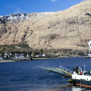The Corran ferry heading westwards across Loch Linnhe, Highland Region, Scotland