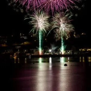Fireworks at Oban in Scotland