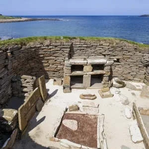 The prehistoric settlement of Scara Brae in Orkney, Scotland