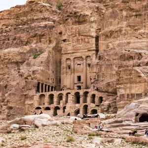 The royal burial tombs at Petra, Jordan