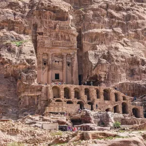 The royal burial tombs at Petra, Jordan