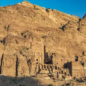 The royal burial tombs at Petra, Jordan