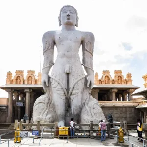 The statue of Gomateshvara at Sravanabelagola in Karnataka, India