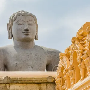 The statue of Gomateshvara at Sravanabelagola in Karnataka, India