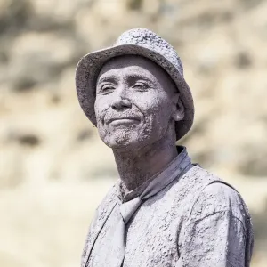 Street Artist at Puerto de Mazarron Market Print