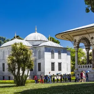 The Throne Room in the Topkapi Palace in Istanbul, Turkey