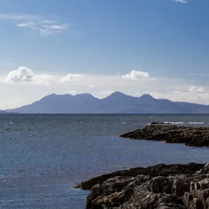 The view to Rum from Arisaig, Scotland