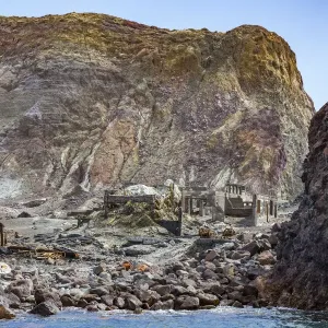 The volcanic White Island in Bay of Plenty, New Zealand