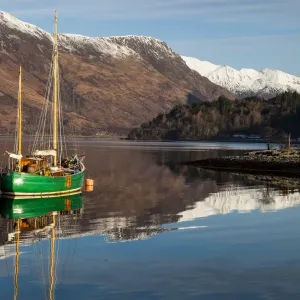 A yacht in Loch Leven, Scotland