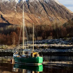 A yacht in Loch Leven, Scotland