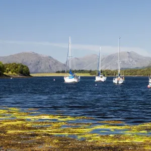 Yachts in Loch Leven, Scotland