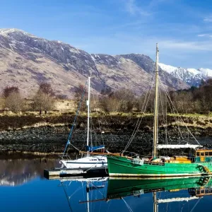 Yachts in Loch Leven, Scotland
