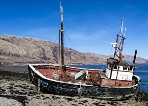 Images Dated 2013: A beached boat at Ardgour, Scotland