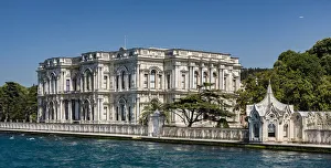 Turkey Prints: The Beylerbeyi Palace on the shore of the Bosporus in Istanbul, Turkey