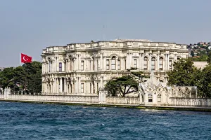 Turkey Prints: The Beylerbeyi Palace on the shore of the Bosporus in Istanbul, Turkey