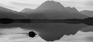 Lake Prints: A boat on Loch Maree, Scotland