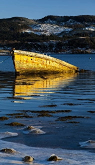 Boat Prints: Boatwreck in Loch Craignish, Argyll & Bute, Scotland