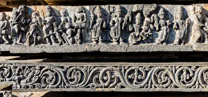 Carvings at the Hoysaleswara Temple at Halebid in Karnataka, India