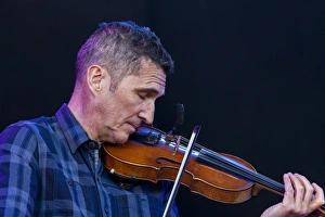 Lorn Prints: Charlie McKerron of Capercaillie playing at Oban Live in Scotland