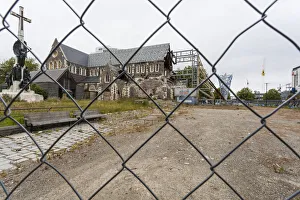 : Christchurch Cathedral which was damaged by the 2011 earthquake in Christchurch