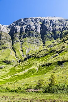 Hill Prints: The cliffs of Bidean nam Bian in Glen Coe, Highland Region, Scotland