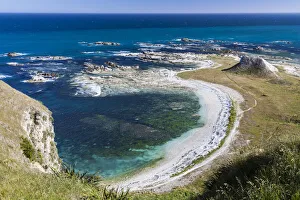 : Coastal scenery at Kaikoura in Canterbury, New Zealand
