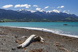 : Coastal scenery at Kaikoura in Canterbury, New Zealand