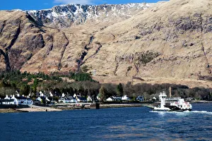 Trending: The Corran ferry heading westwards across Loch Linnhe, Highland Region, Scotland