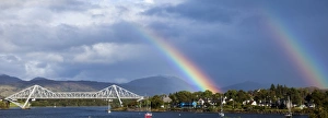 A double rainbow at Connel, Scotland