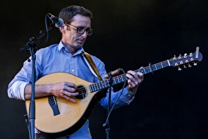 Eamon Doorley of the Julie Fowlis Band playing at Oban Live in Scotland