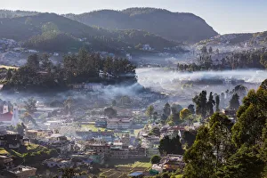 India Prints: Early morning at Udagamandalam (Ooty) in Tamil Nadu, India