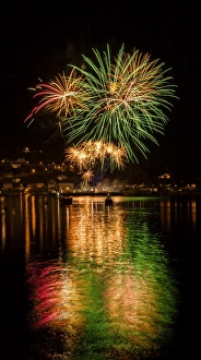 Fireworks at Oban in Argyll and Bute, Scotland