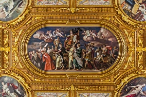 Architecture Prints: The golden ceiling in the Town Hall in Augsburg, Germany